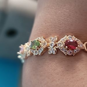 Gold PLATED bow bracelet